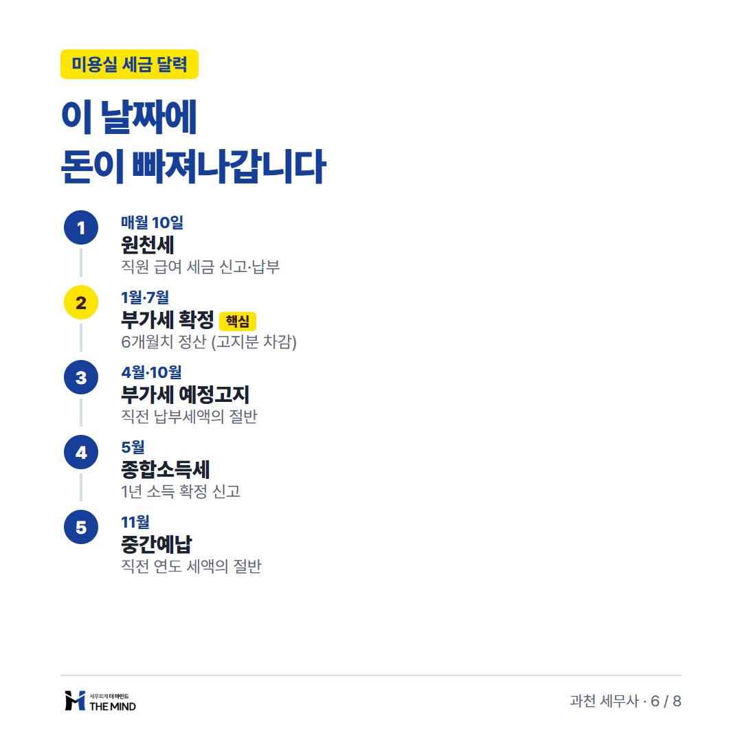 미용실 월 매출 2천만원 통장 잔고 카드뉴스 6/8